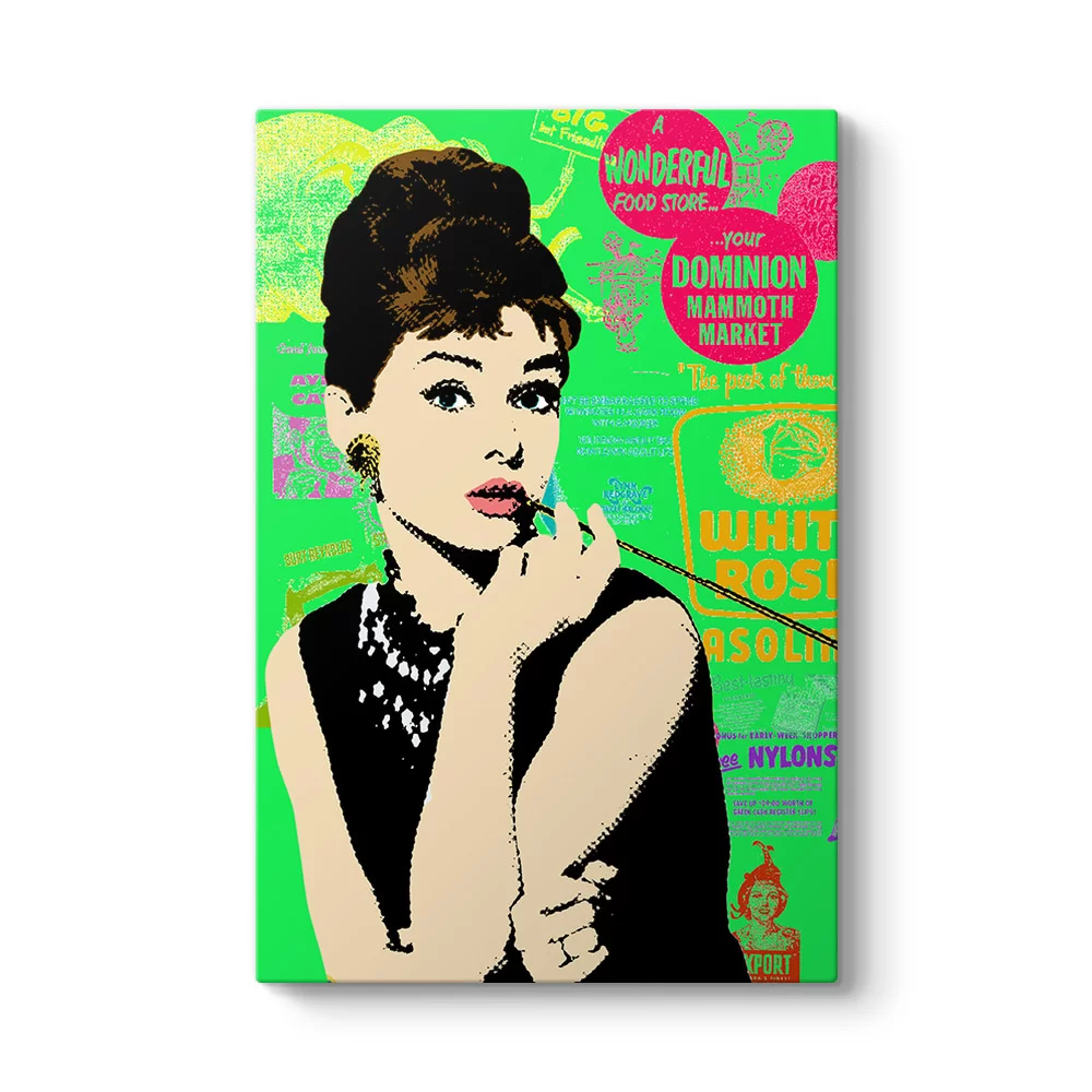 Audrey Hepburn Popart Tablosu - Model 2
